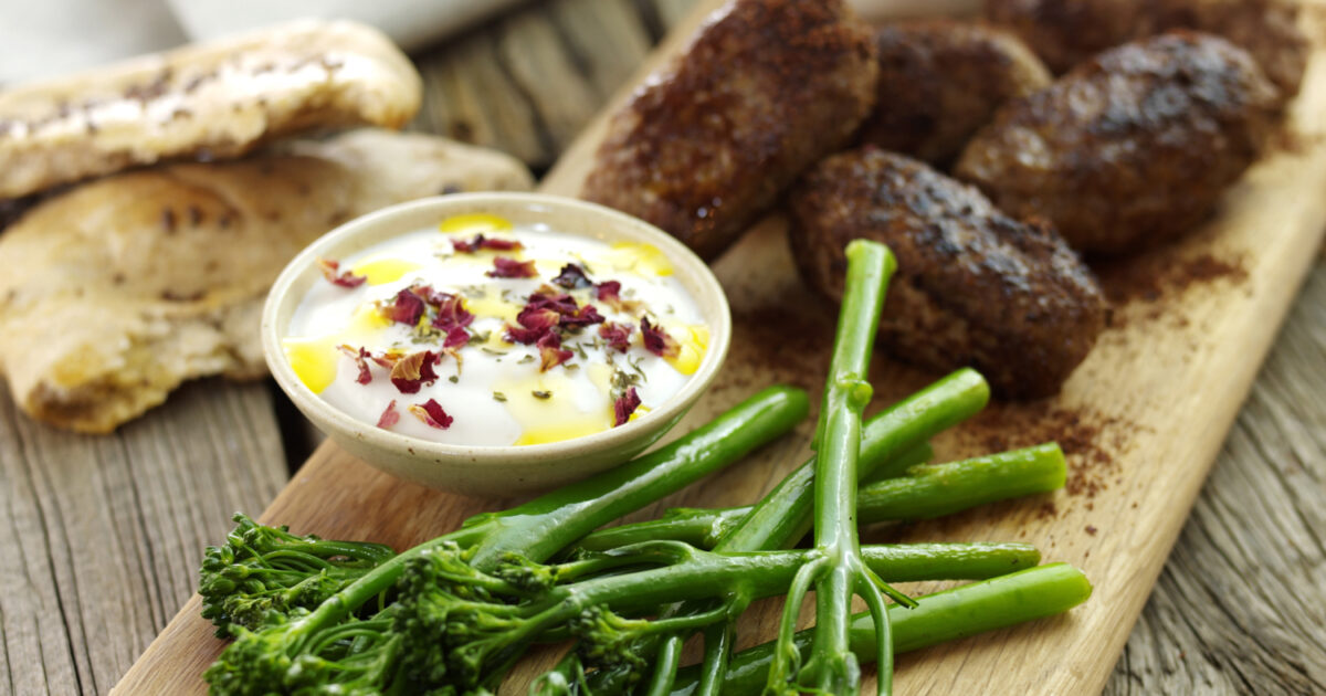 Bimi® Lamb Koftas with Bimi® Broccoli & Yoghurt Dip
