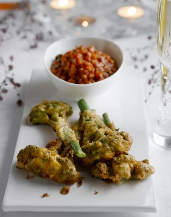 Bimi® brócolos panado com queijo parmesão e molho rosa