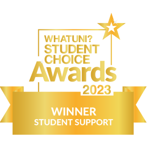 Winner in Student Support at the WhatUni Student Choice Awards 2023