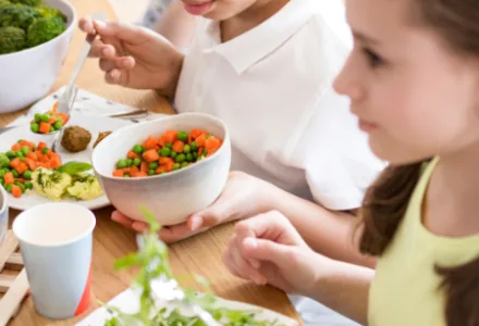 Kids eating