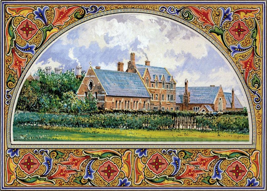 Minature painting of College 1884