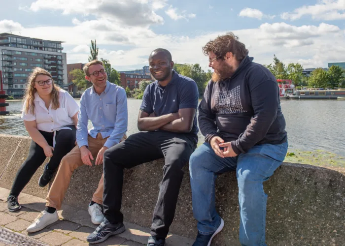 Students on the waterfront