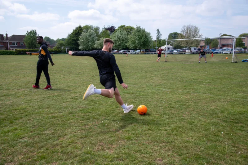 Lincoln football kick about