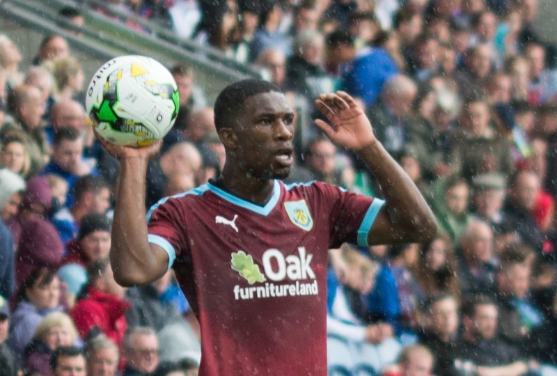 Tendeyi Darikwa takes a throw in - Burnley 2, Bradford City 0 - Turf Moor, August 1st 2015