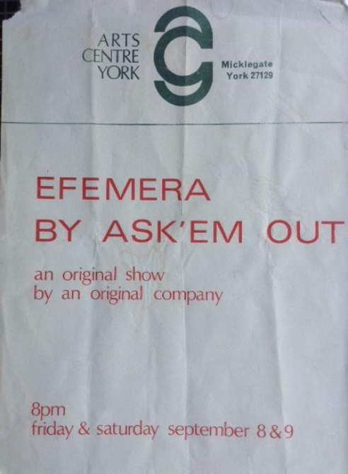 A photo of the Efemera play script from our Clean Break archive collection.