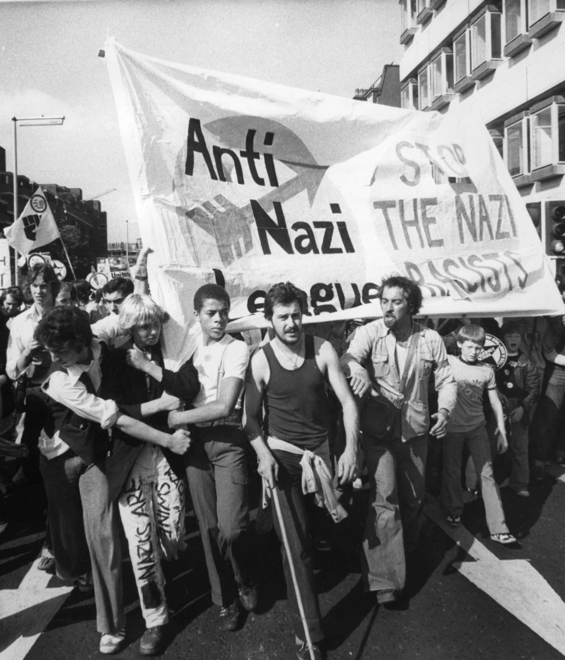 Archive image from a anti Nazi protest..