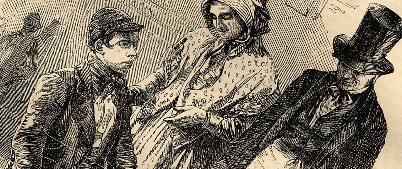 An illustration of East End figures in London.