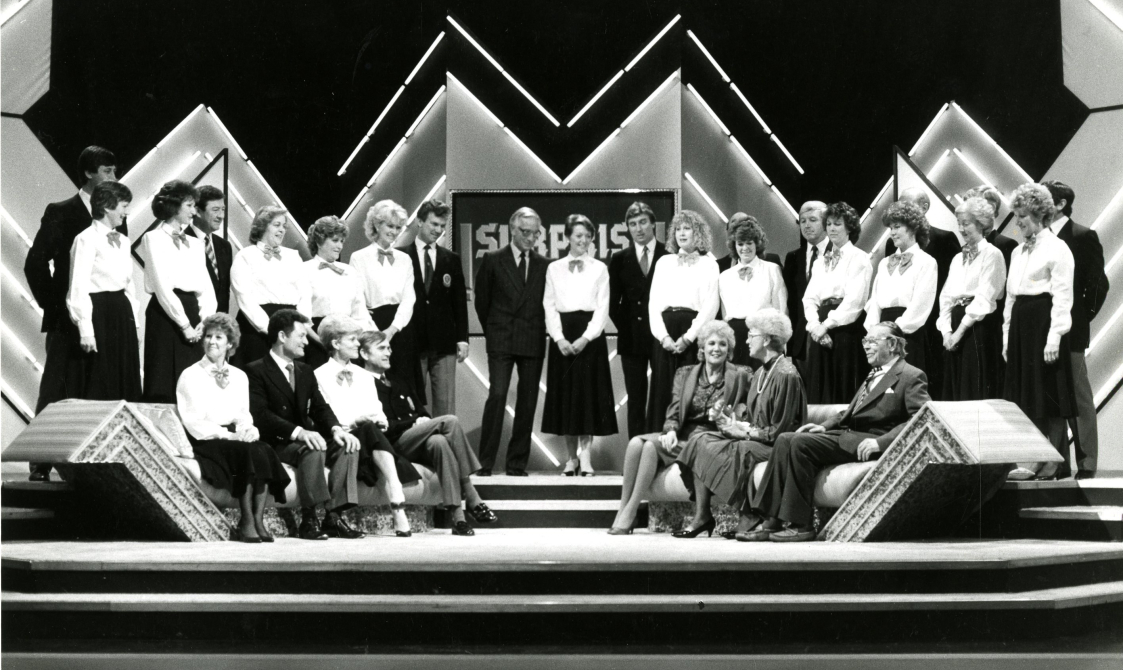 Peggy Spencer and her dancers performing on Surprise Surprise with Cilla Black.