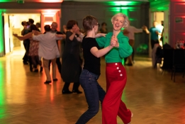 Couple taking part in social dancing at Jackie's Jukebox.