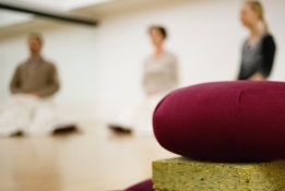 a group taking a Meditation class at Bishopsgate Institute, London