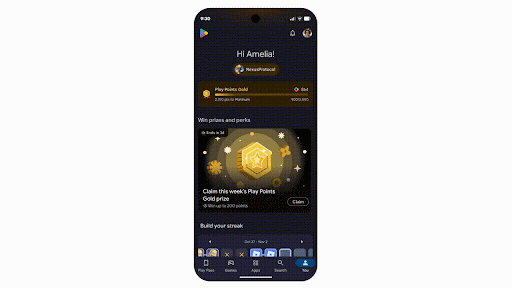You tab example from Google PlayTime 2025 