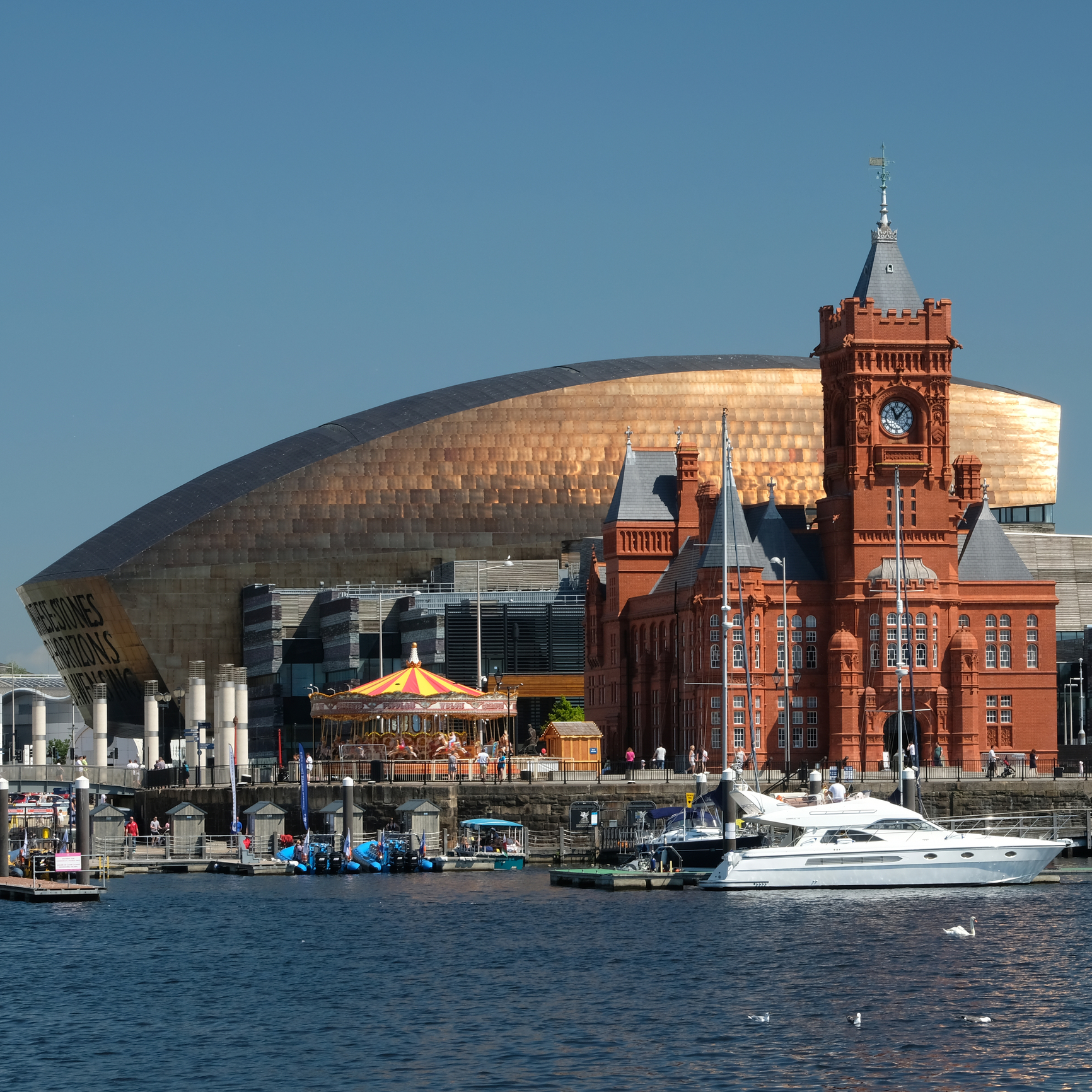 Cardiff Bay in the region of Cardiff Airport