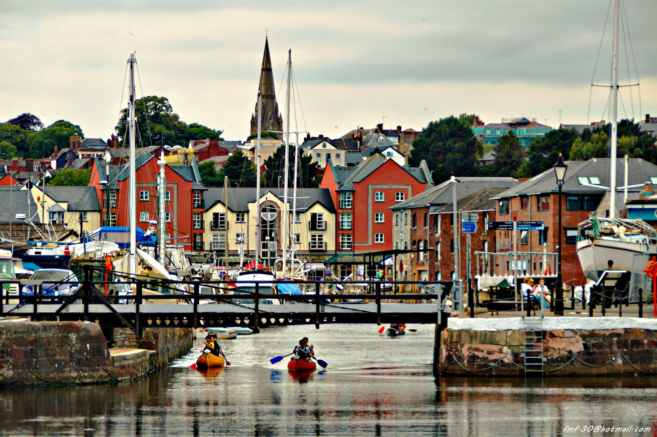 Exeter Quayside in the region of Exeter Airport