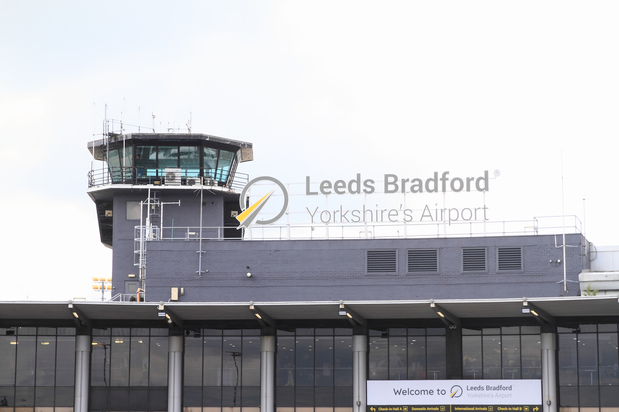 Outside entrance to Leeds Bradford Airport