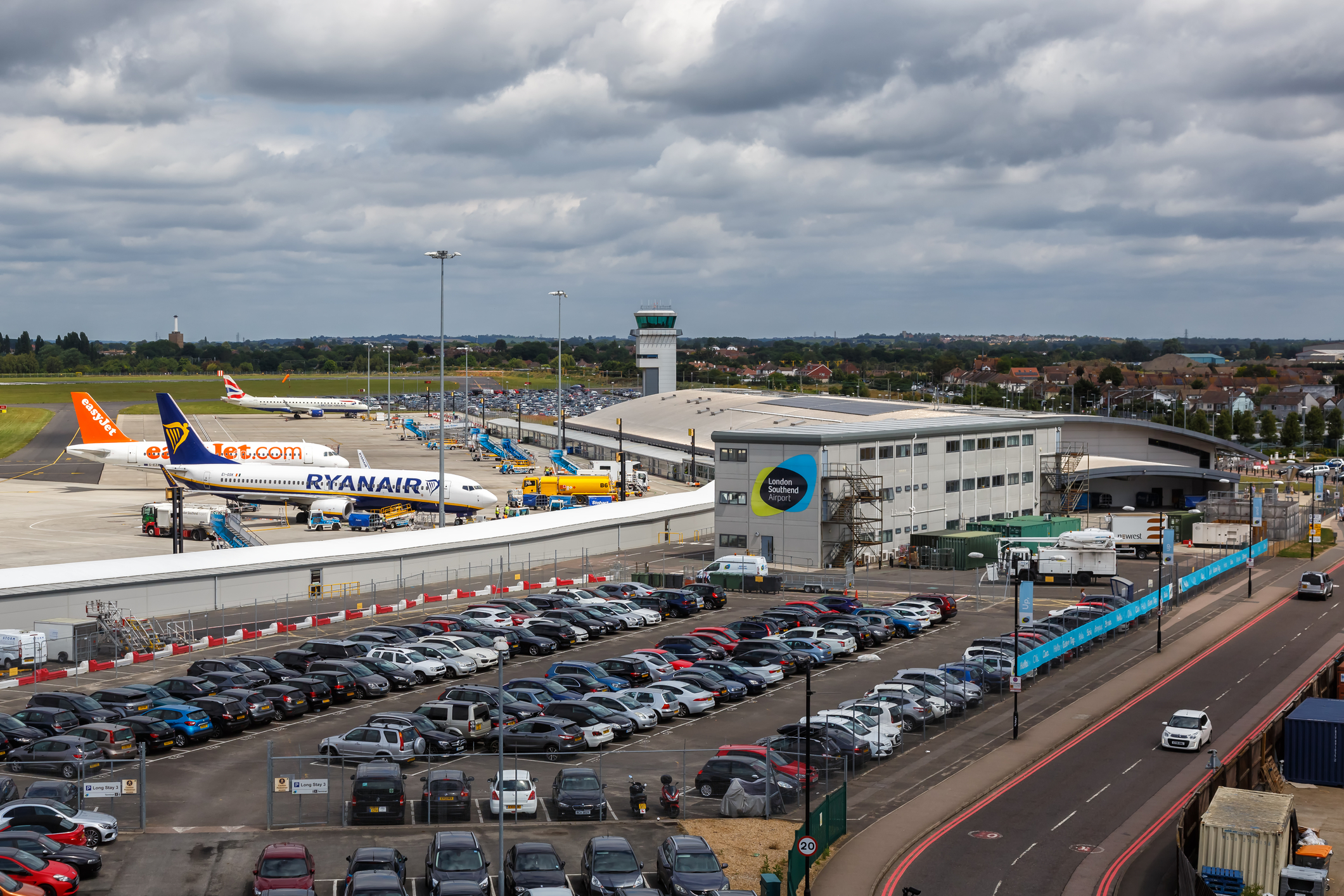 Car park at London Southend Airport