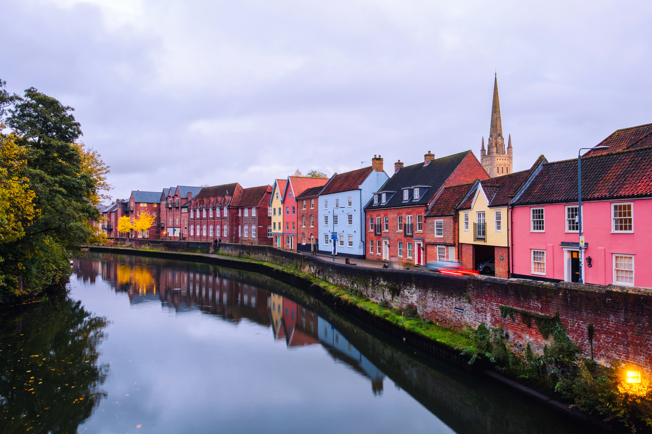 City centre waterside in the region of Norwich Airport