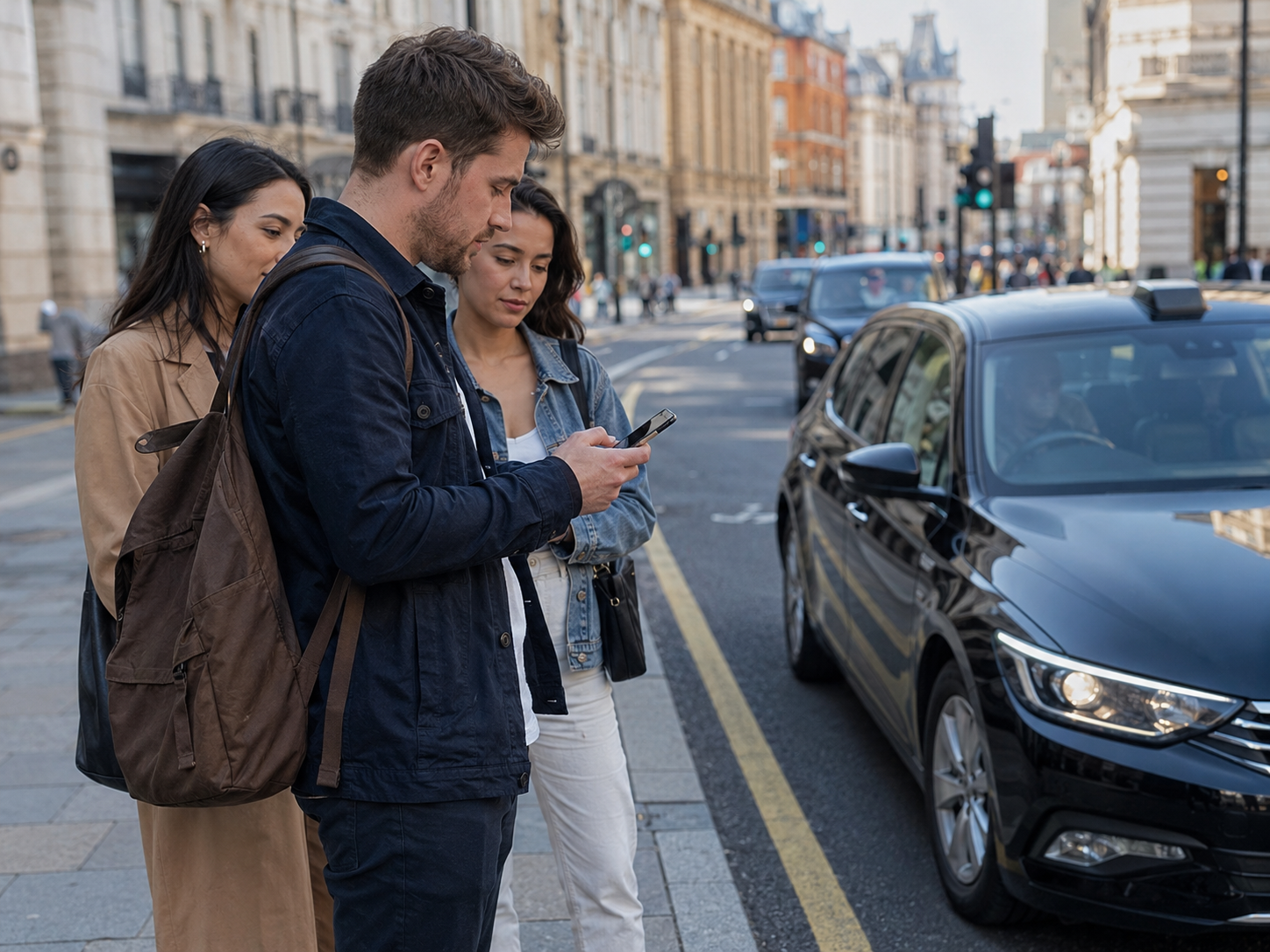 Booking a taxi in a city
