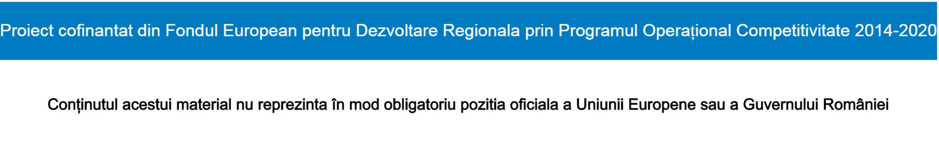proiect cofinantat UE