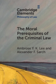 Cover of 'The Moral Prerequisites of the Criminal Law'