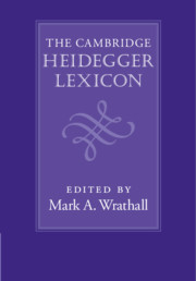 Cover of 'The Cambridge Heidegger Lexicon'