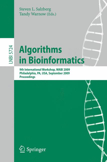 Cover of 'Algorithms in Bioinformatics'
