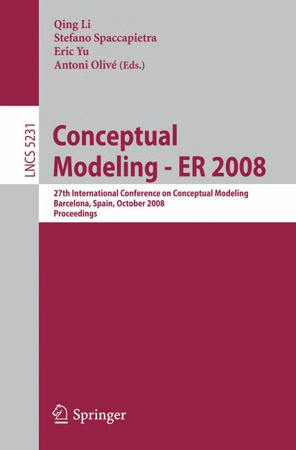 Cover of 'Conceptual Modeling - ER 2008'