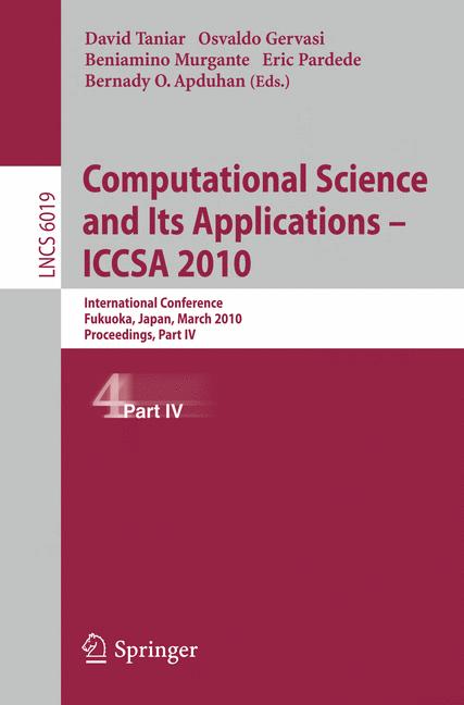 Cover of 'Computational Science and Its Applications – ICCSA 2010'