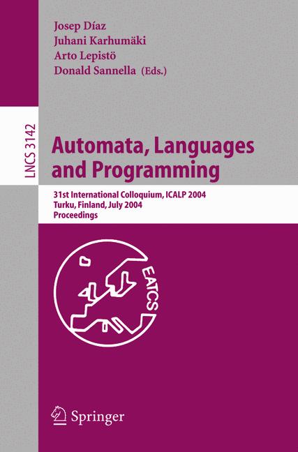 Cover of 'Automata, Languages and Programming'