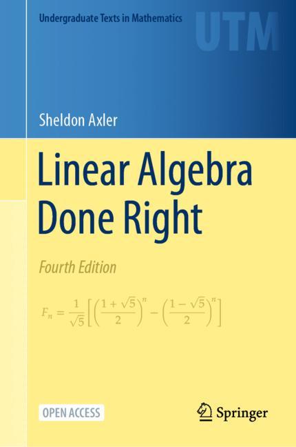 Cover of 'Linear Algebra Done Right'