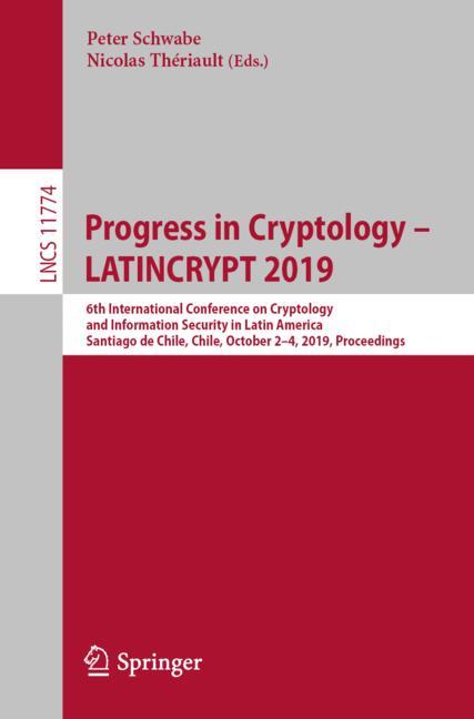 Cover of 'Progress in Cryptology – LATINCRYPT 2019'