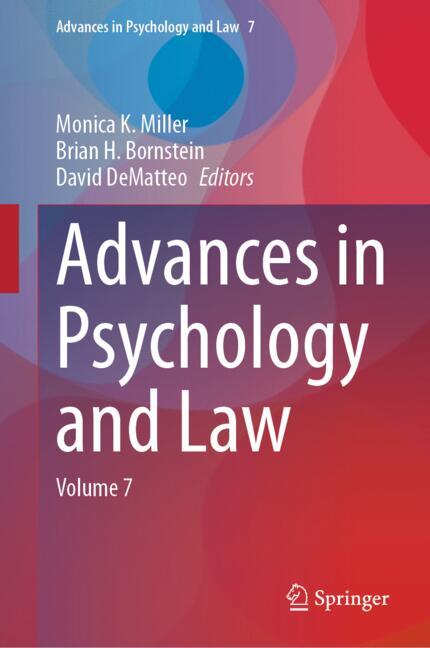 Cover of 'Advances in Psychology and Law'