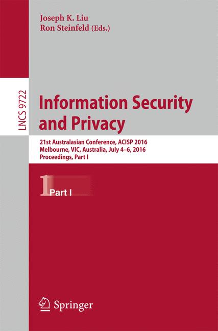 Cover of 'Information Security and Privacy'