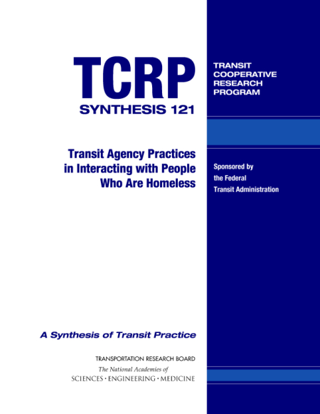 Cover of 'Transit Agency Practices in Interacting with People Who Are Homeless'