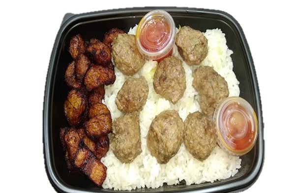 Menu Boulettes de boeuf + Eau 50cl + Yaourt