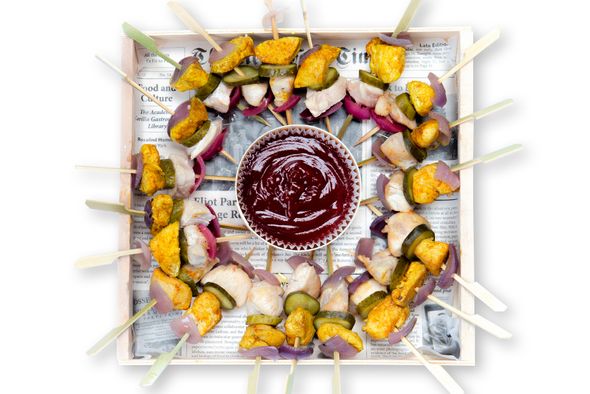 20 Brochettes de Poulet en pics