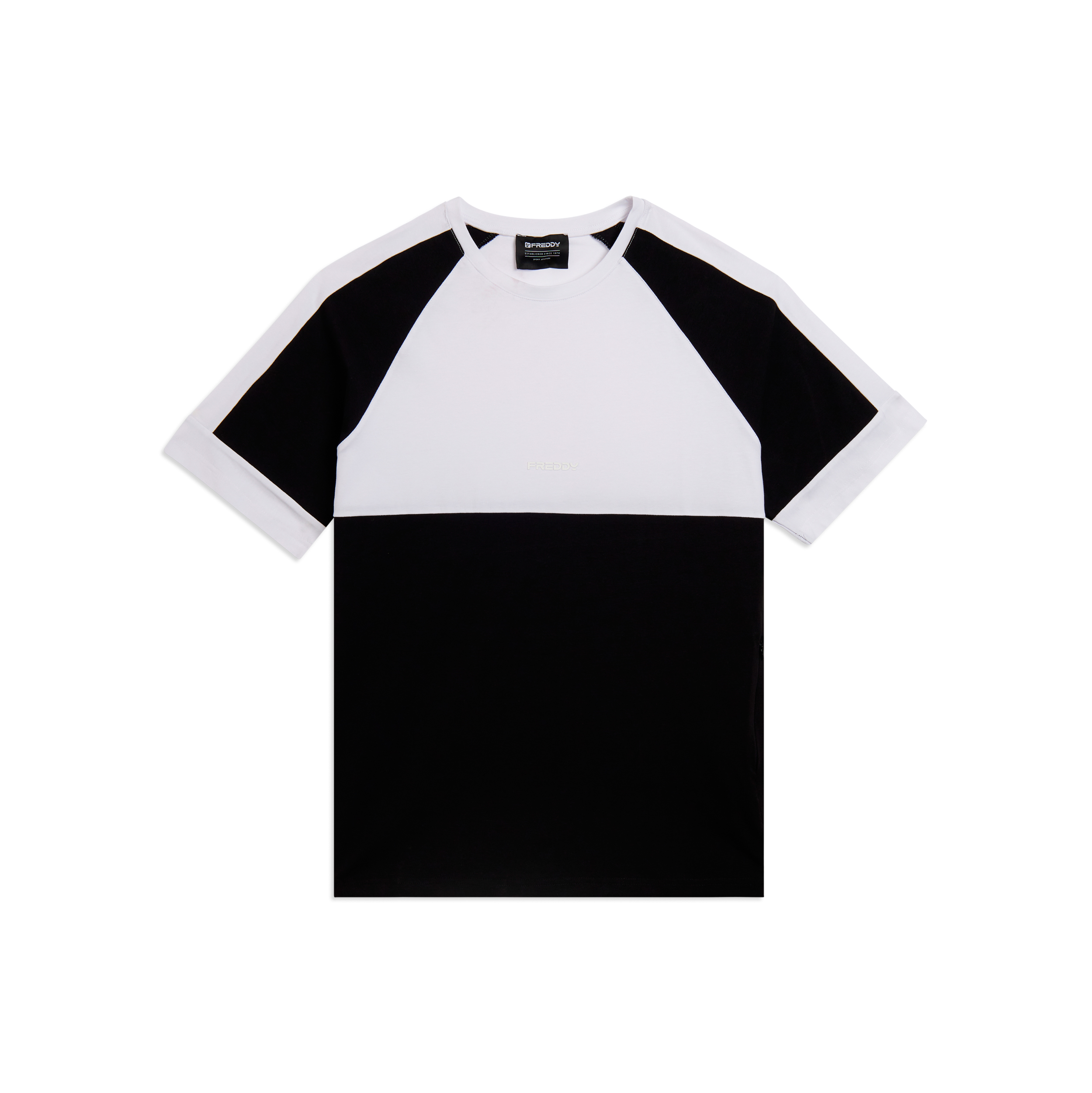 T-shirt con blocchi di colore