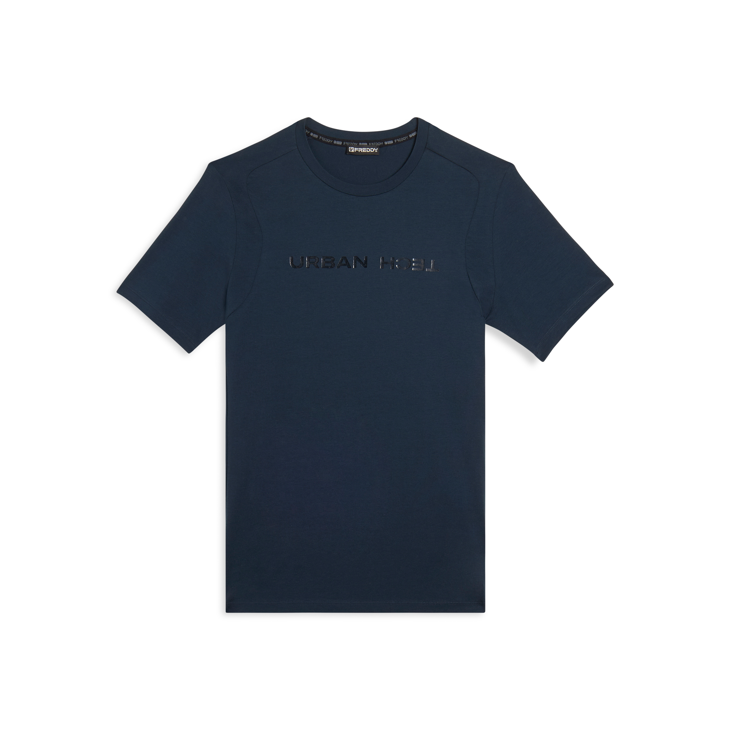 T-Shirt Regular Con Spalle Raglan E Doppia Stampa Lucida