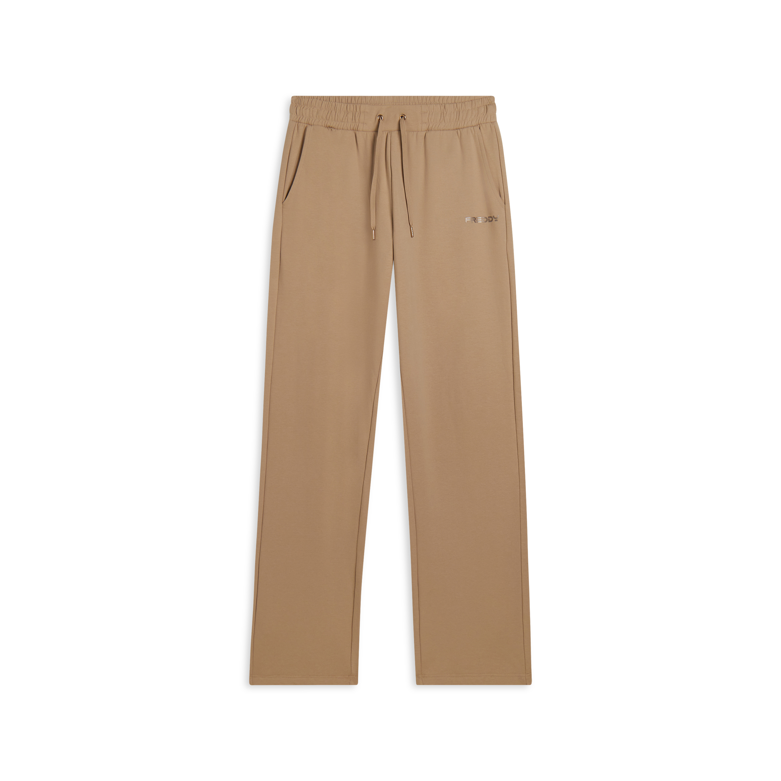 Pantaloni regular con gamba dritta e coulisse