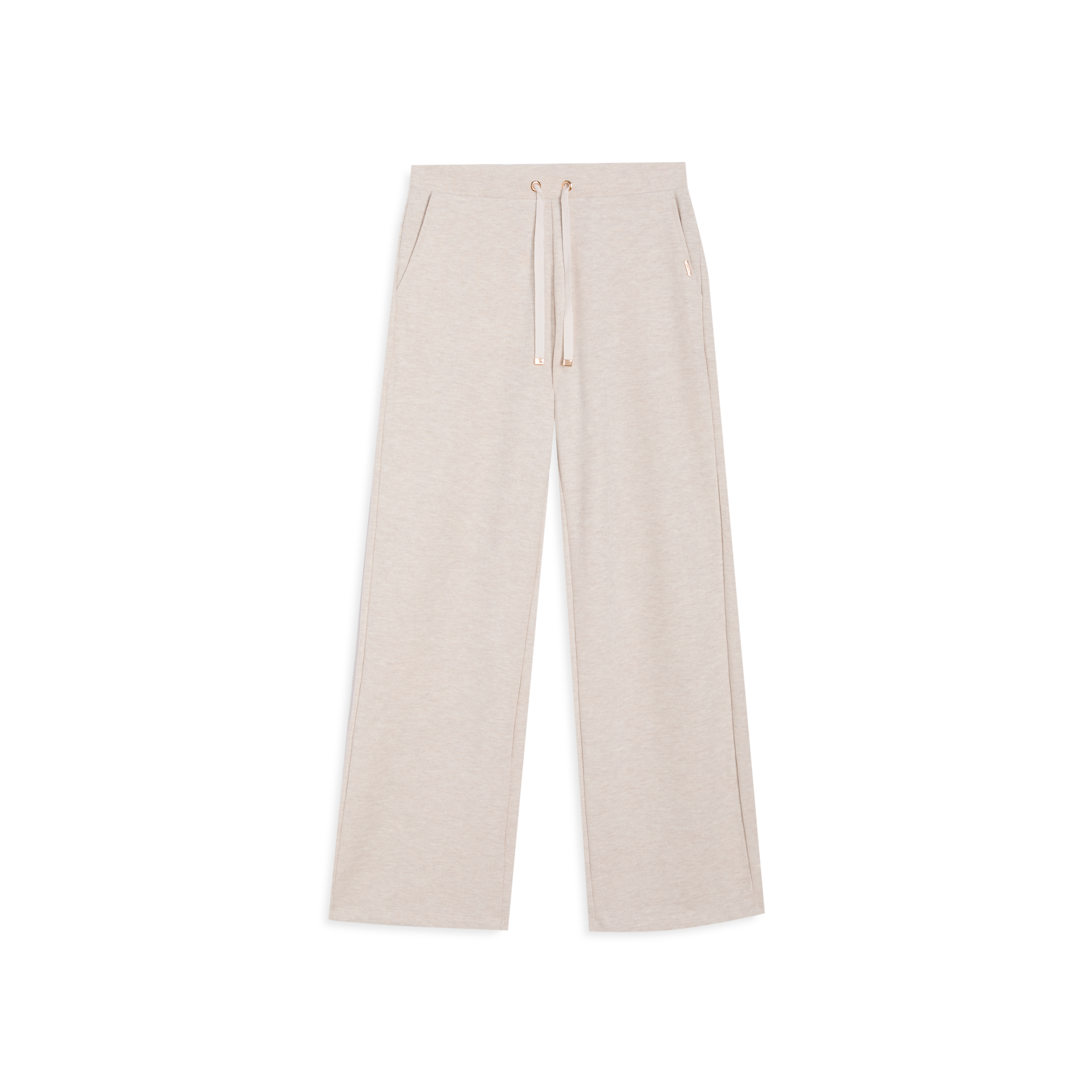 Pantaloni donna wide leg effetto tricot