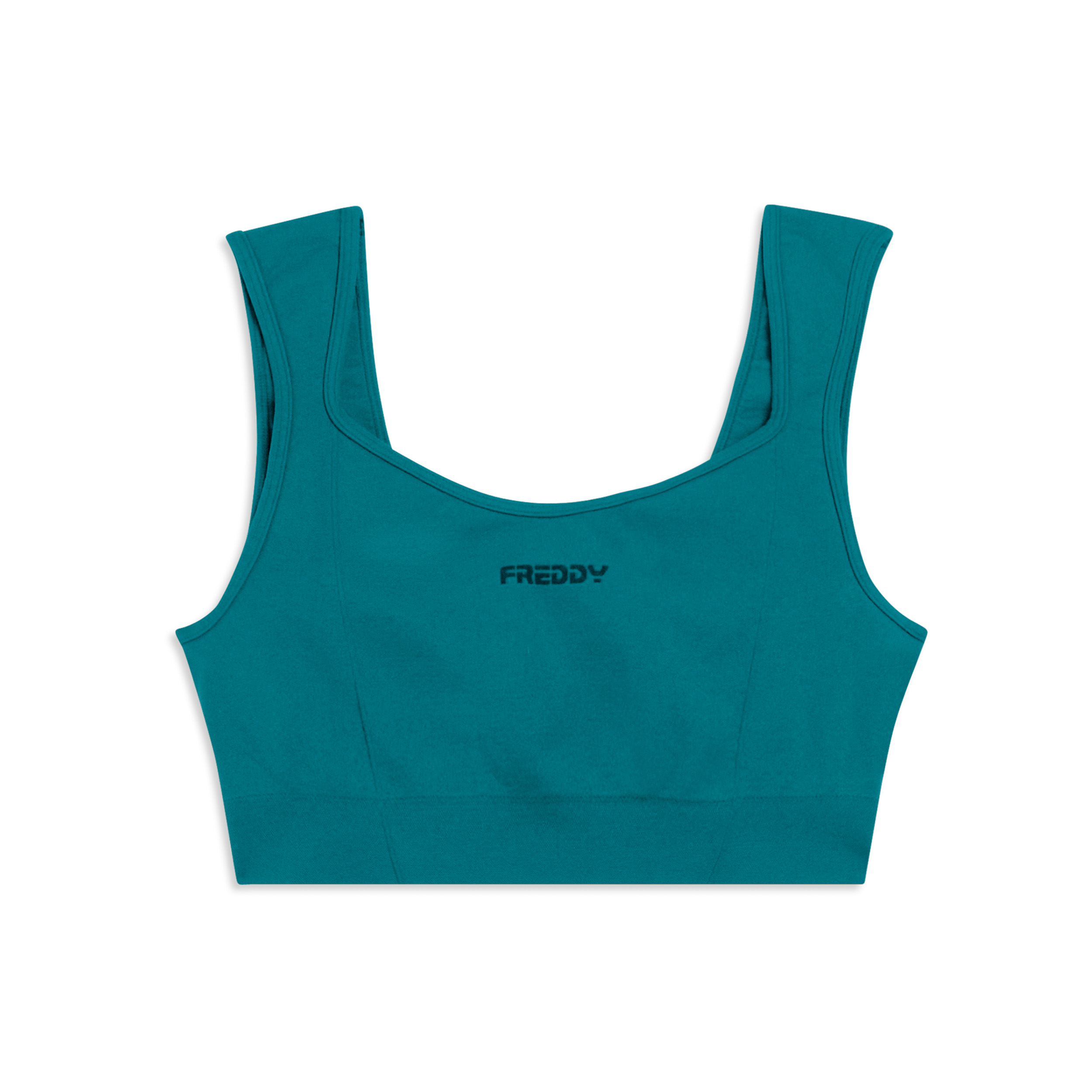 Top sportivo seamless con scollo a cuore e supporto leggero