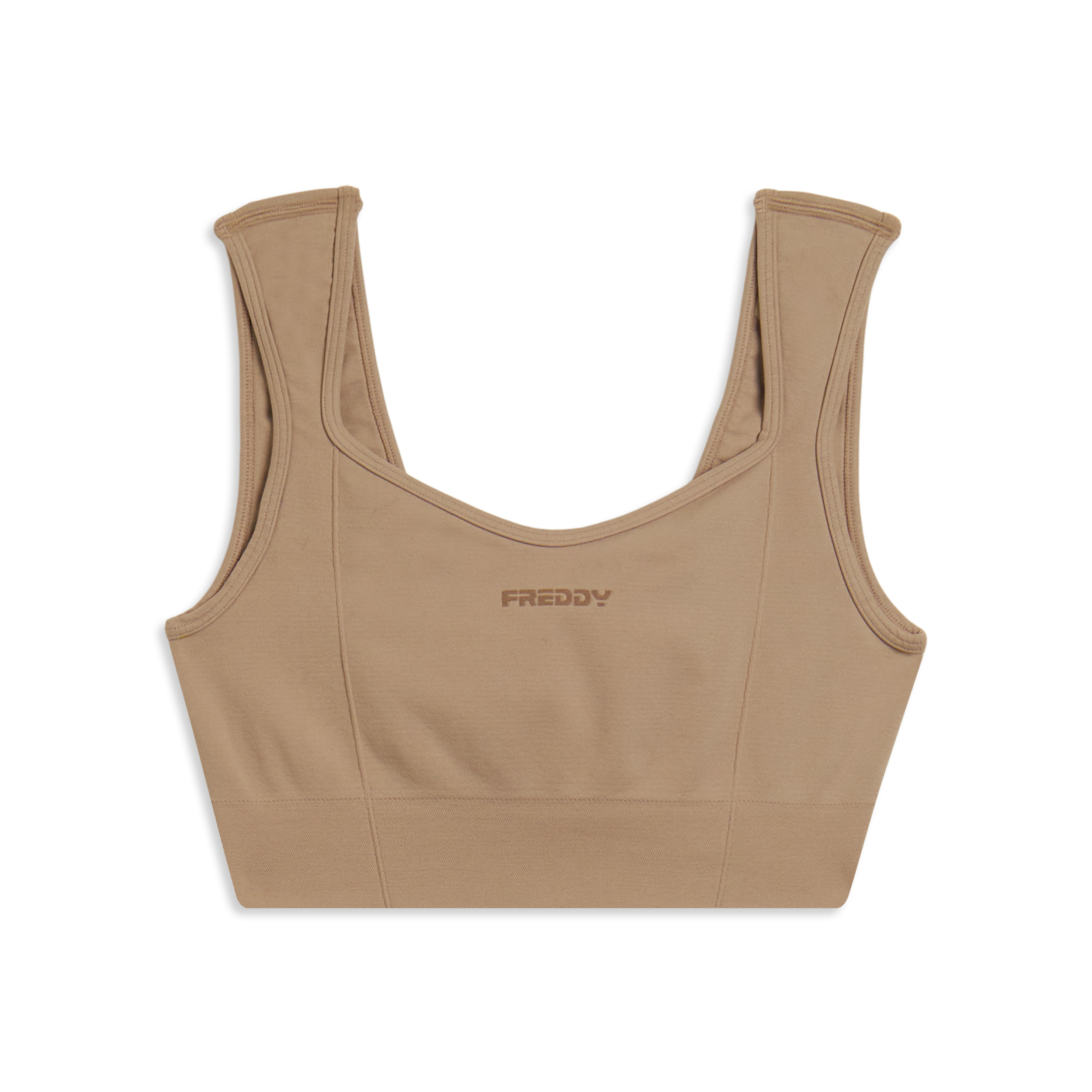 Top sportivo seamless con scollo a cuore e supporto leggero