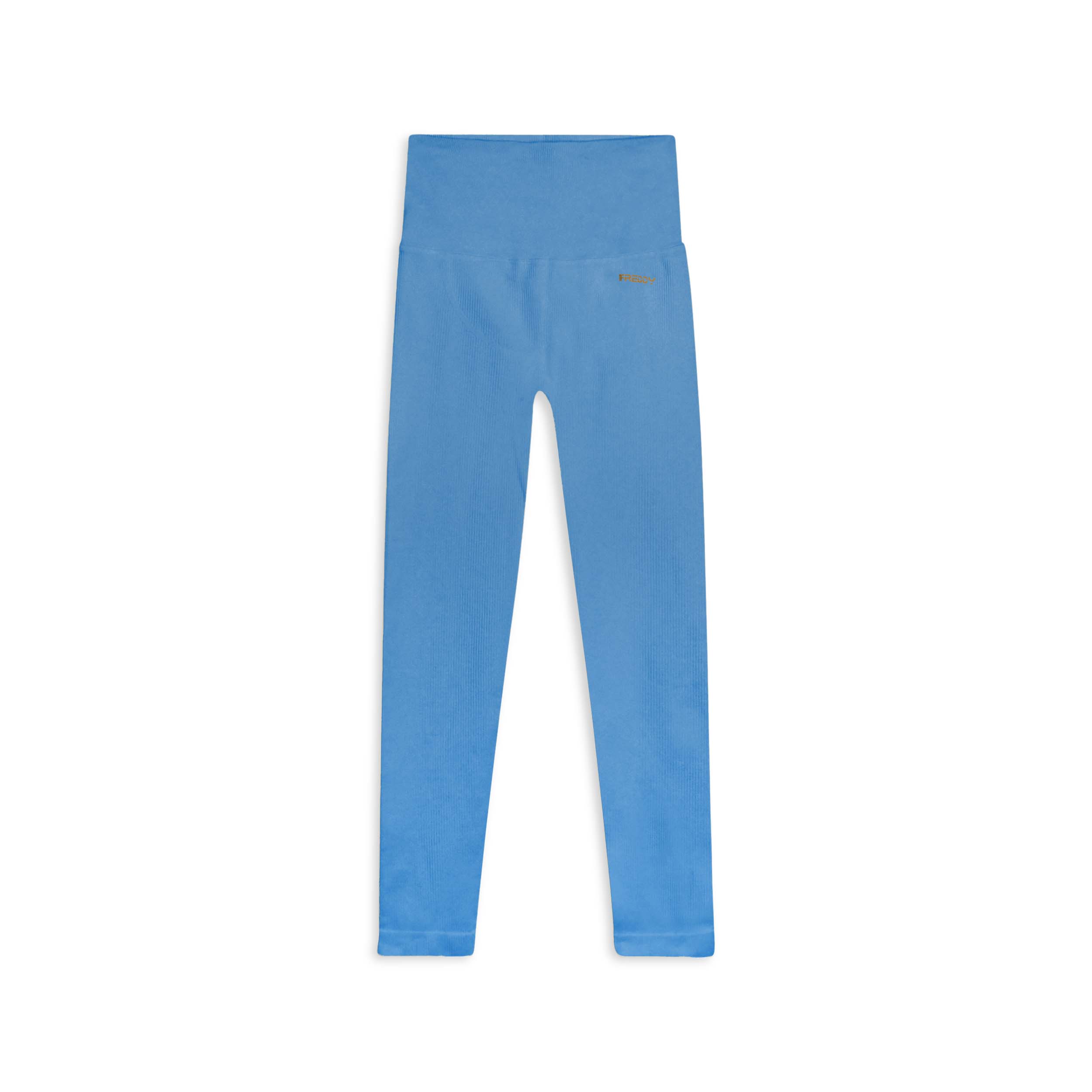 Leggings 7/8 a vita altissima in tessuto seamless a costine