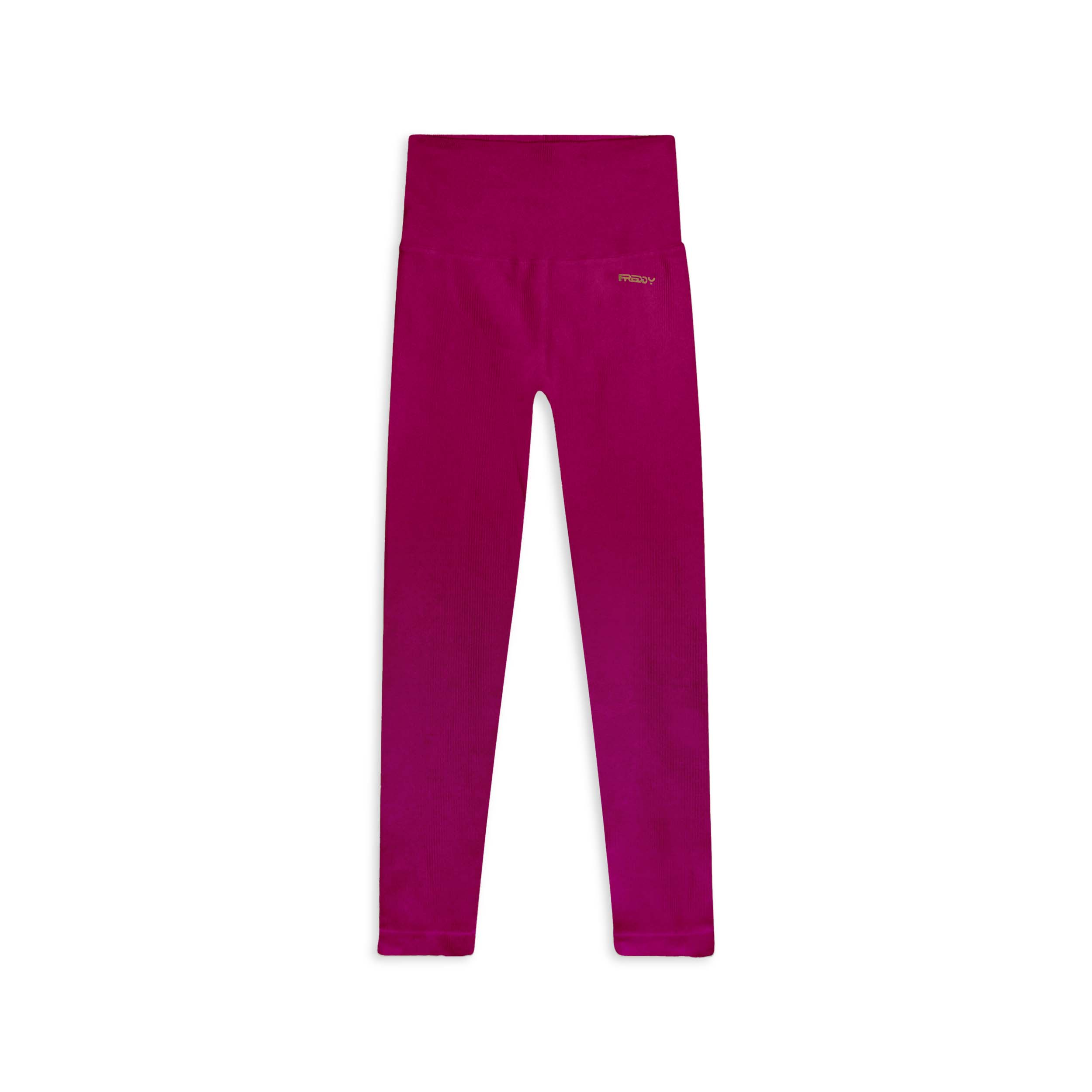 Leggings 7/8 a vita altissima in tessuto seamless a costine