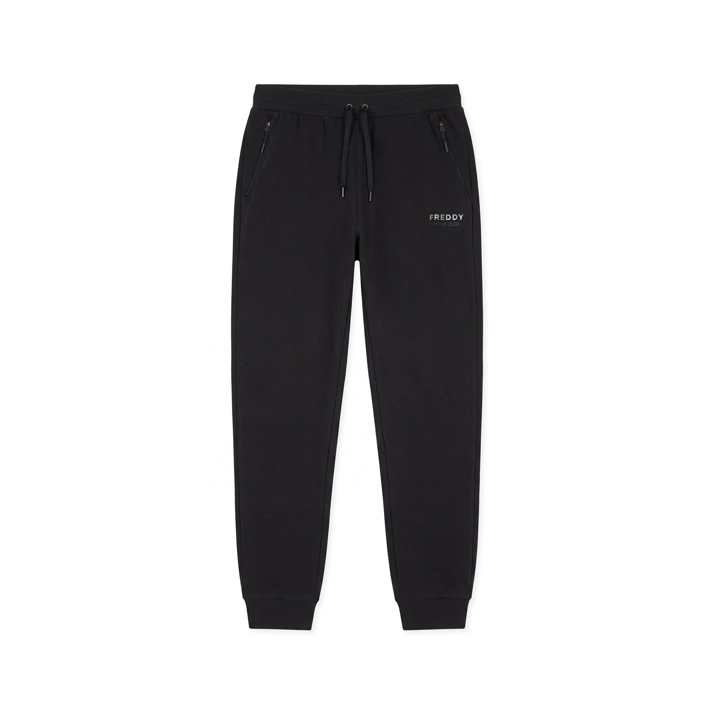 Pantaloni da Uomo in Felpa con Polsino e Zip Tasche