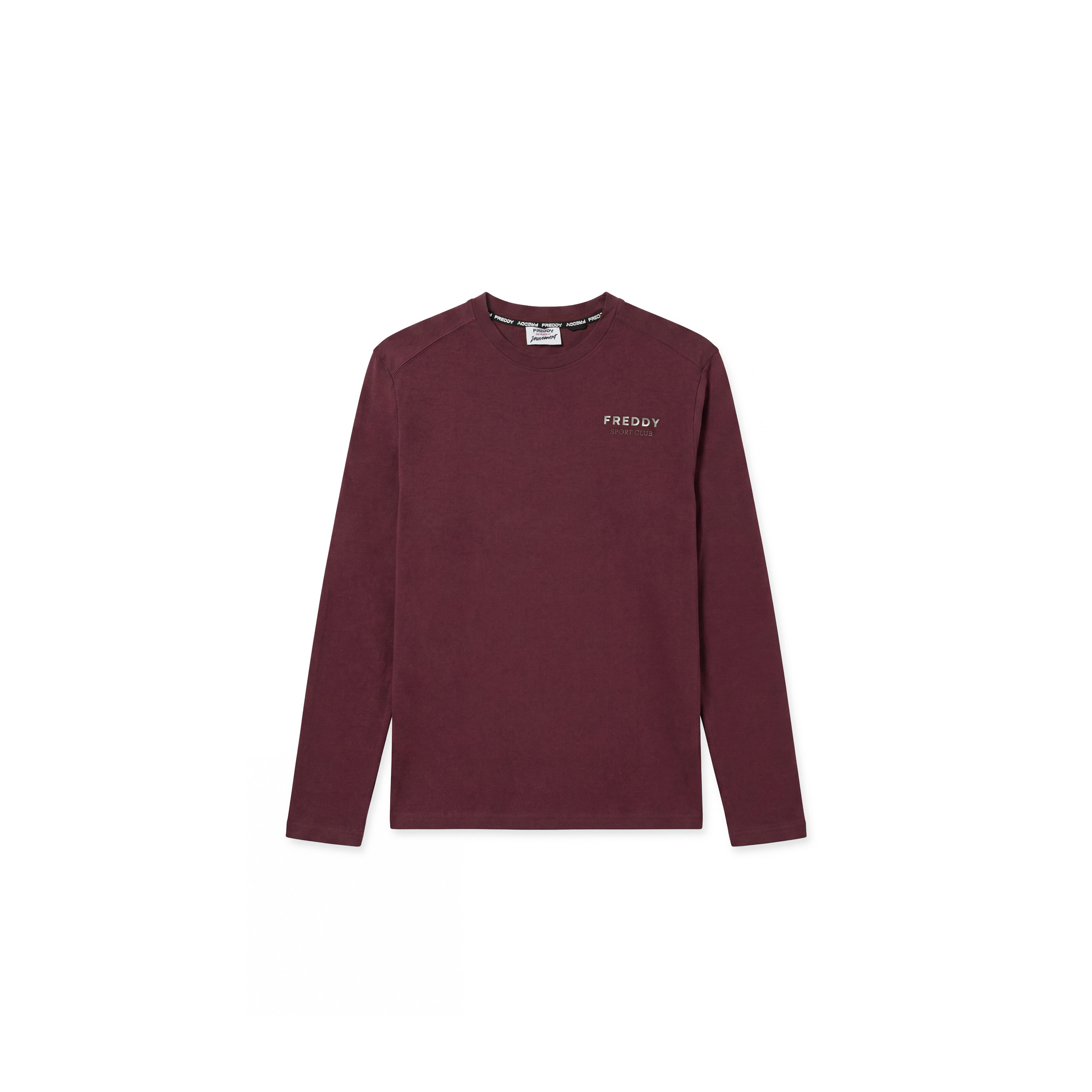 T-shirt a Manica Lunga da Uomo Regular in Cotone
