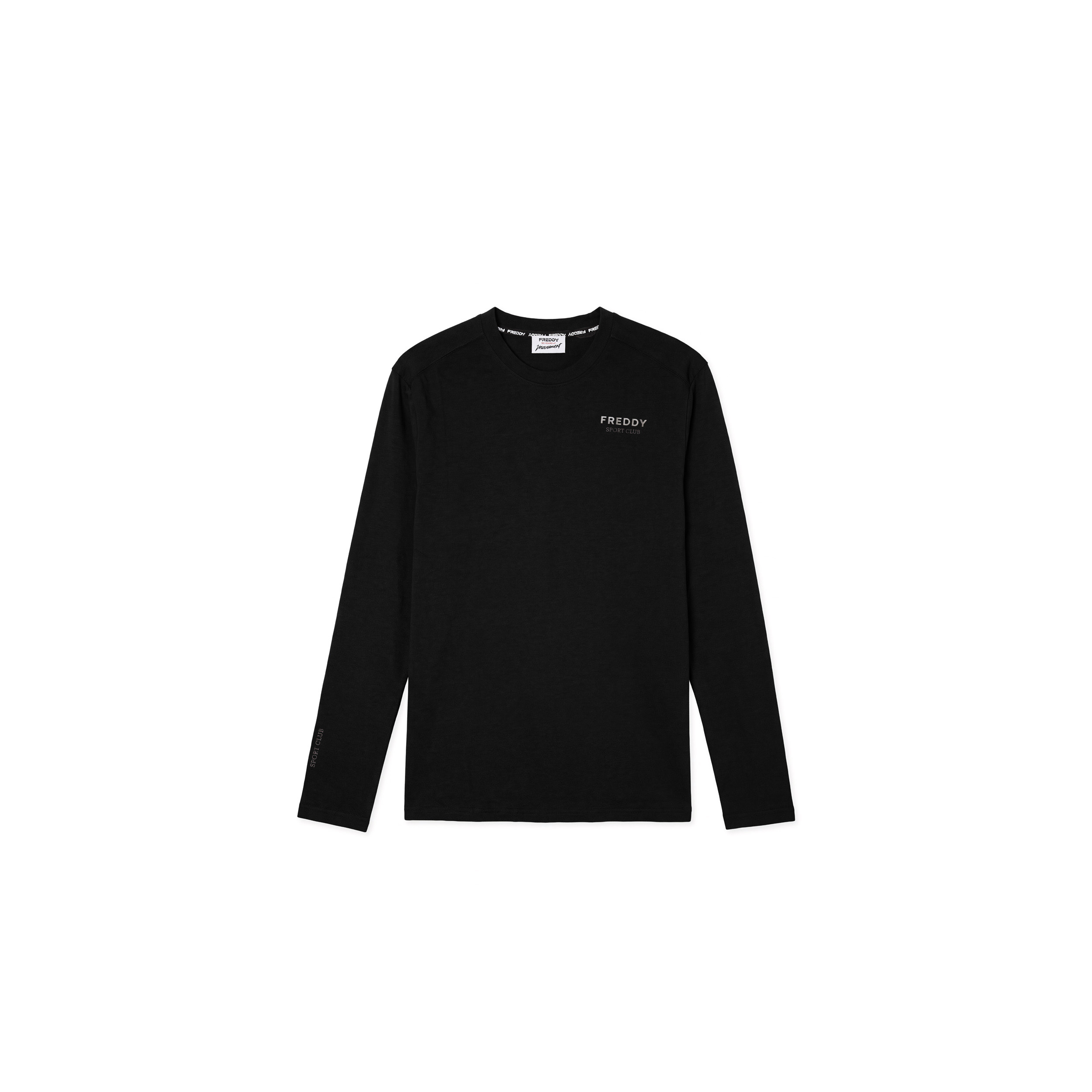 T-shirt a Manica Lunga da Uomo Regular in Cotone
