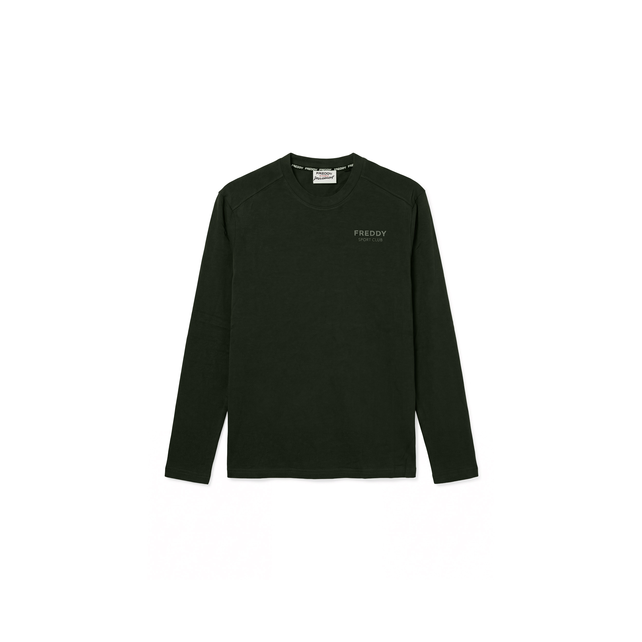 T-shirt a Manica Lunga da Uomo Regular in Cotone