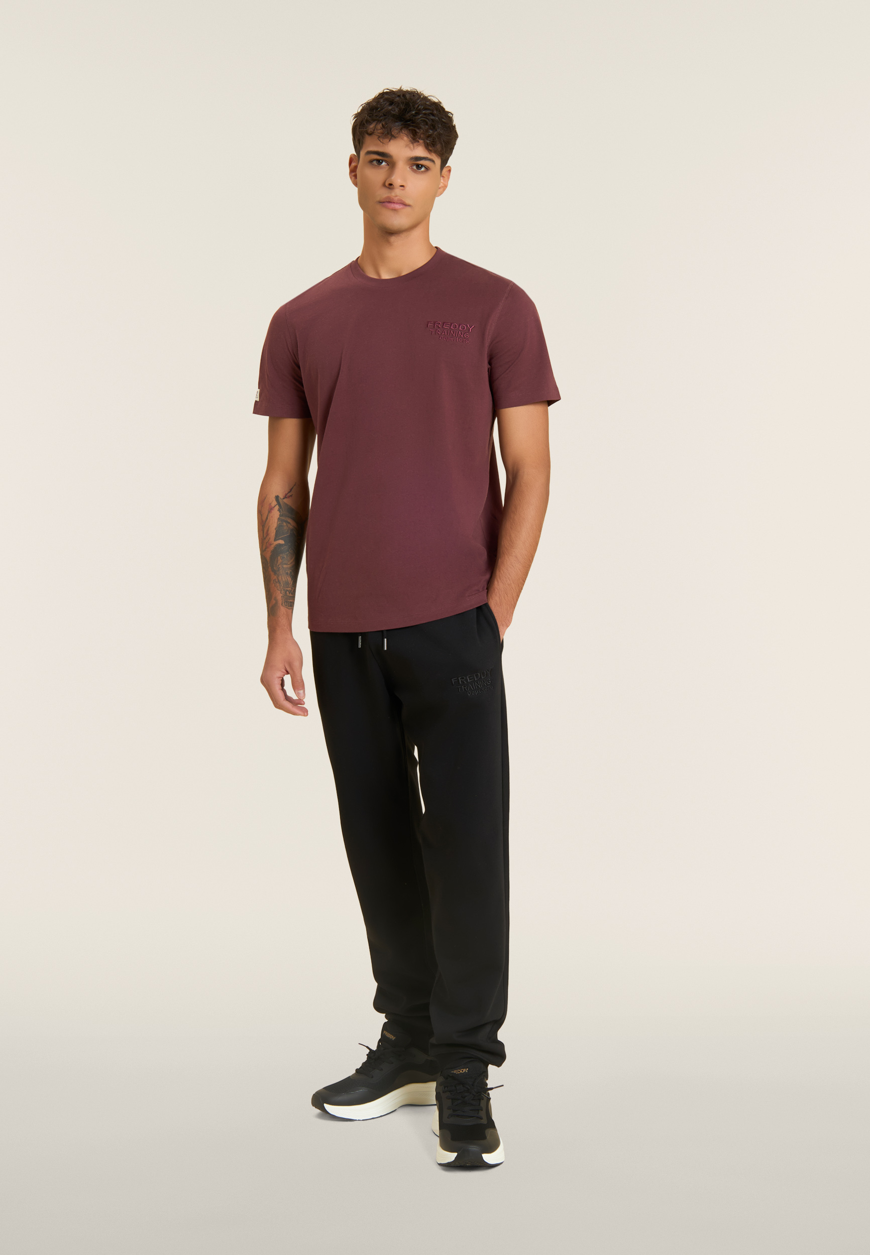 T-shirt da Uomo Regular Fit in Jersey di Cotone