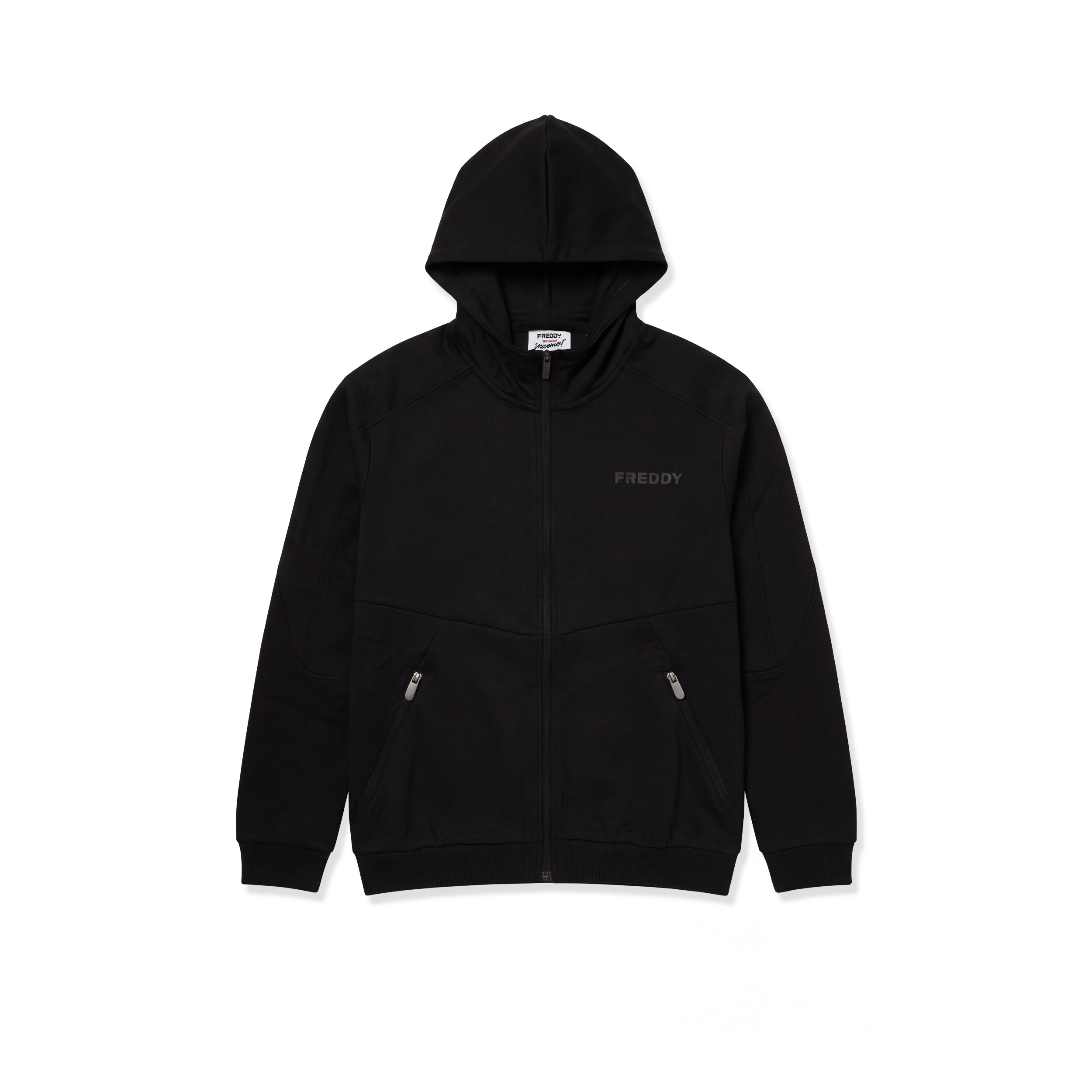 Felpa Sportiva Interlock con Cappuccio e Zip da Uomo
