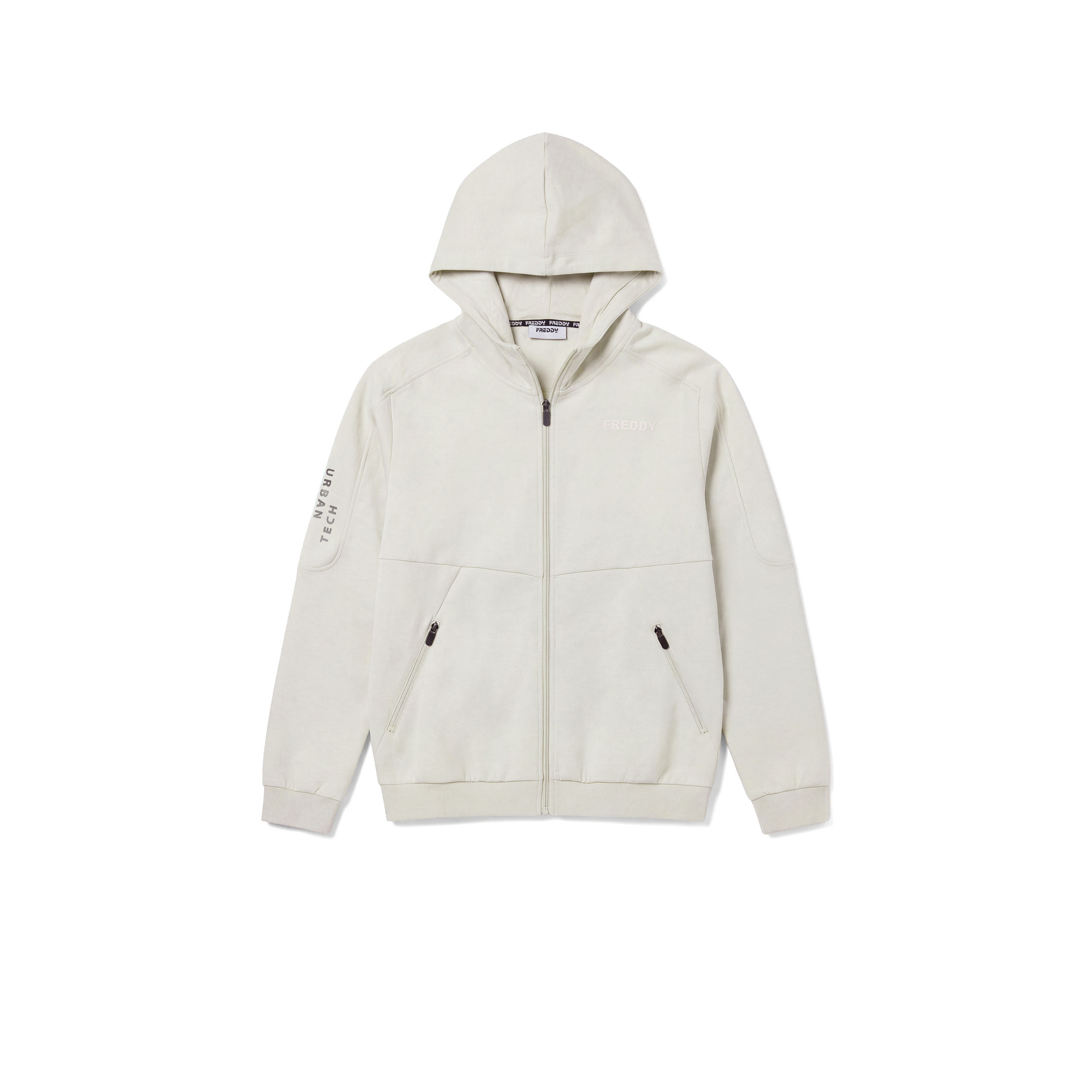 Felpa Sportiva Interlock con Cappuccio e Zip da Uomo